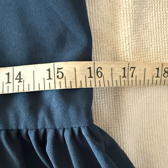 NWT Milly Katelynn Drop-Waist Halter Mini Dress w Ruffle Hem Deep Teal Size 2 - Picture 11 of 14